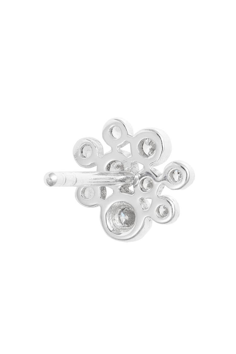 Diamond Cluster Stud Earrings, Alternate, color, SILVER