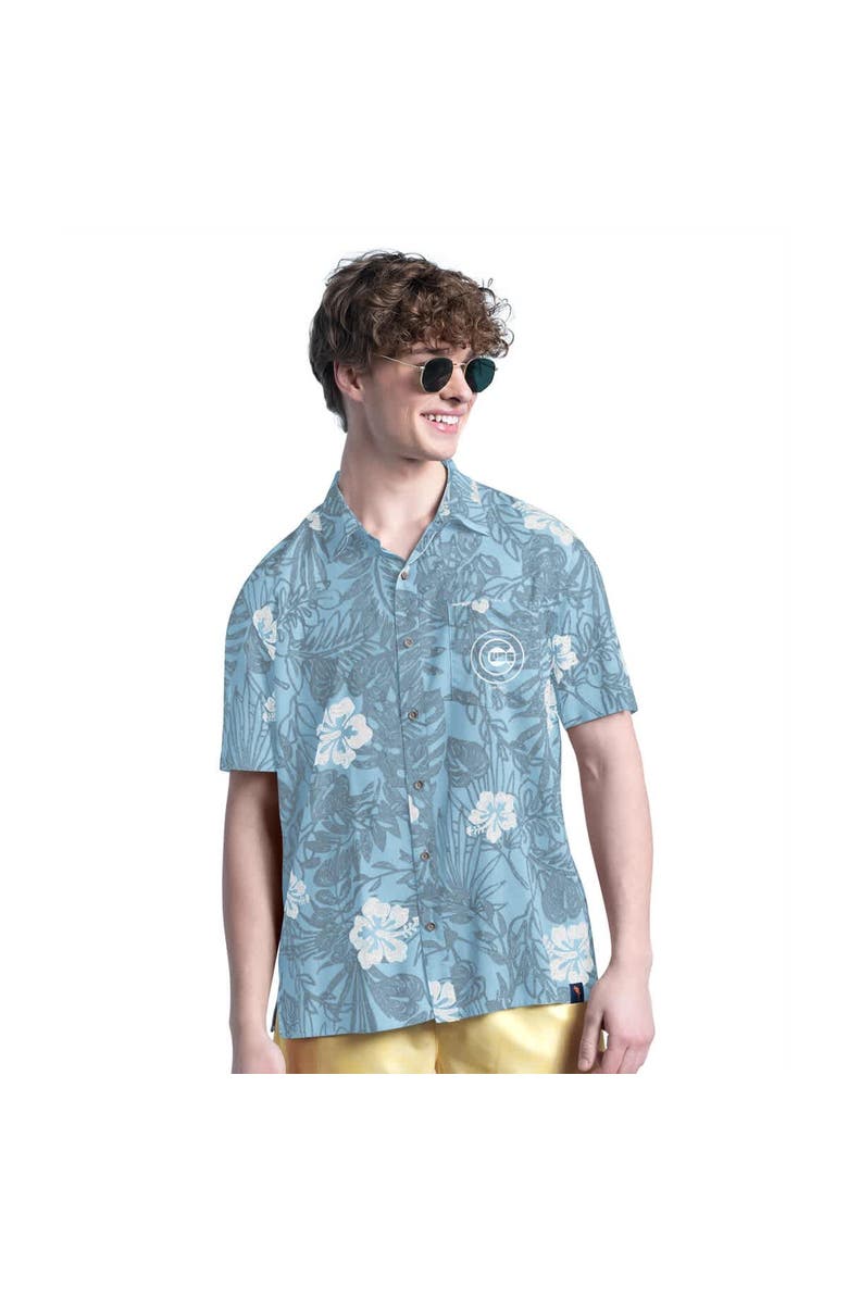 Margaritaville Men's Margaritaville Blue Chicago Cubs Palm Shade Party Button-Up Shirt, Main, color, Blue