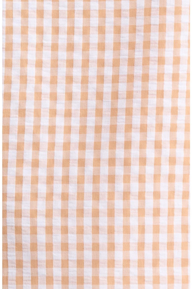 Gingham Seersucker Bloomer Short Pajamas, Alternate, color, TAN COMBO