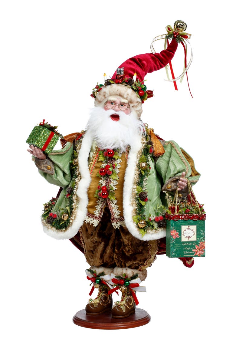 Mark Roberts Kris Kringle Santa, Main, color, Green