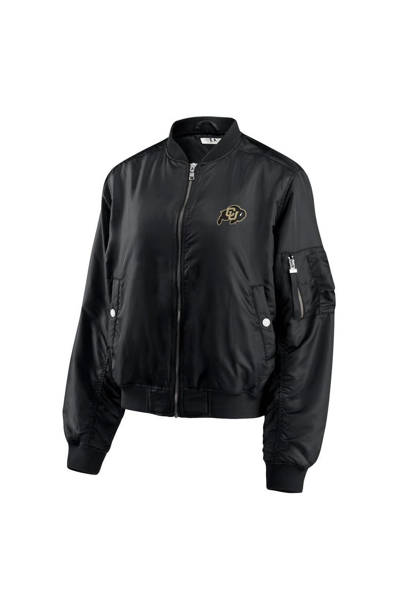 WEAR by Erin Andrews Women's WEAR by Erin Andrews Black Colorado Buffaloes Full-Zip Bomber Jacket, Alternate, color, 