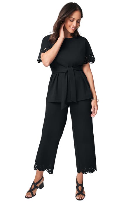 Stretch Knit Crepe Laser Cut Set