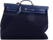 Pre-Owned Hermes Herbag Cabine Toile and Leather