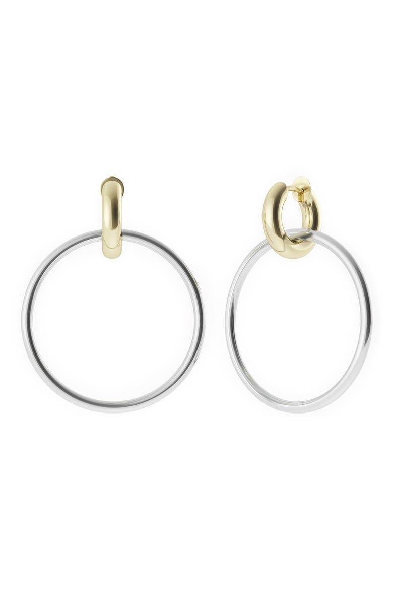 Casseus Hoop Earrings, Main, color, SILVER/GOLD