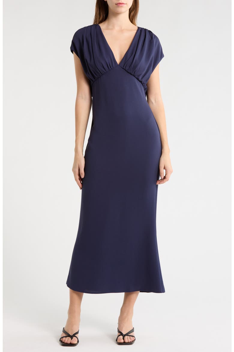 Char Empire Waist Dress, Main, color, NAVY