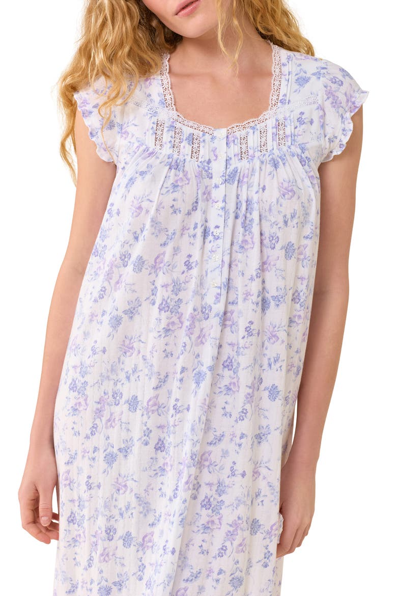 Waltz Cotton Nightgown, Alternate, color, LAVENDER PRINT