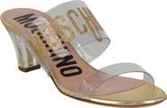 Moschino Logo Clear Strap Sandal