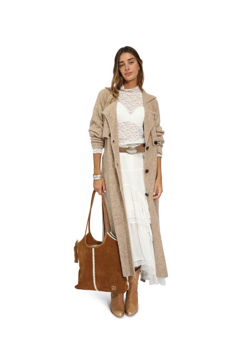 Live in Dream Maxi Trench Cardigan, Alternate, color, Light Beige