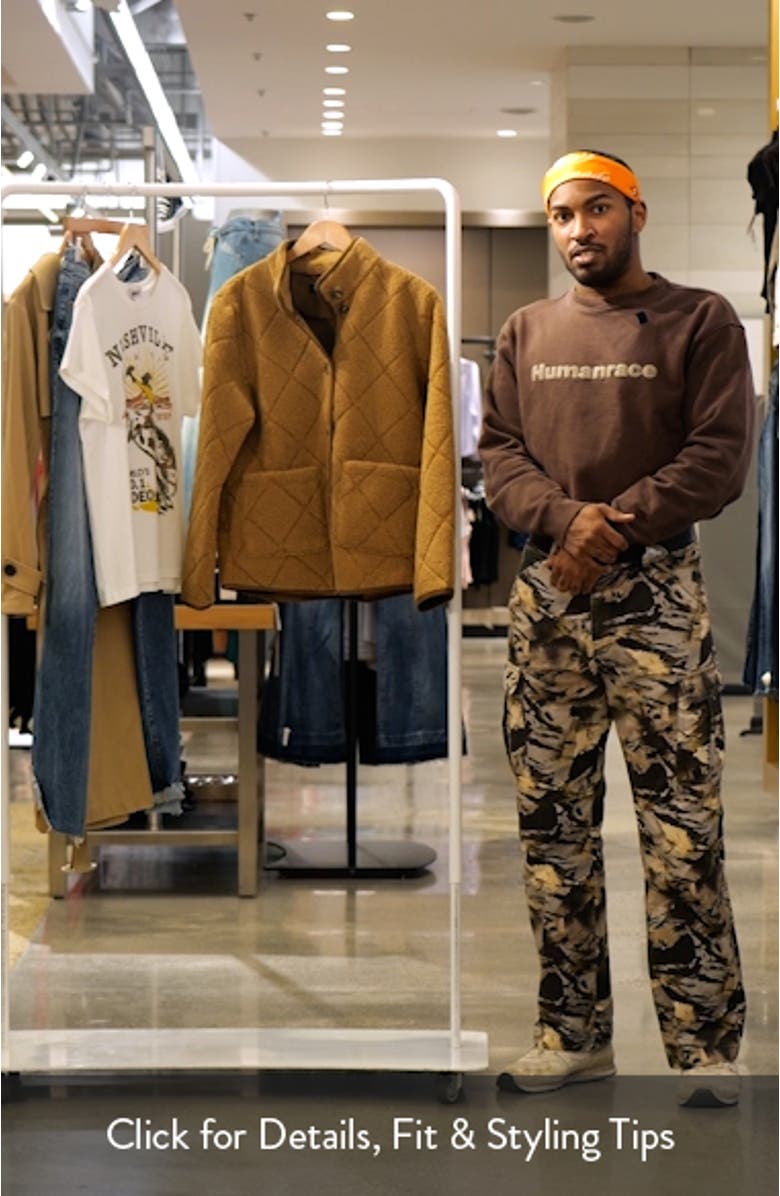 Quilted Faux Shearling Jacket, sales video thumbnail