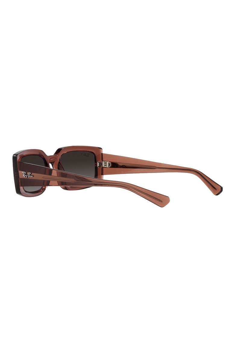 Kiliane 54mm Gradient Polarized Rectangular Sunglasses, Alternate, color, BROWN/ GREY