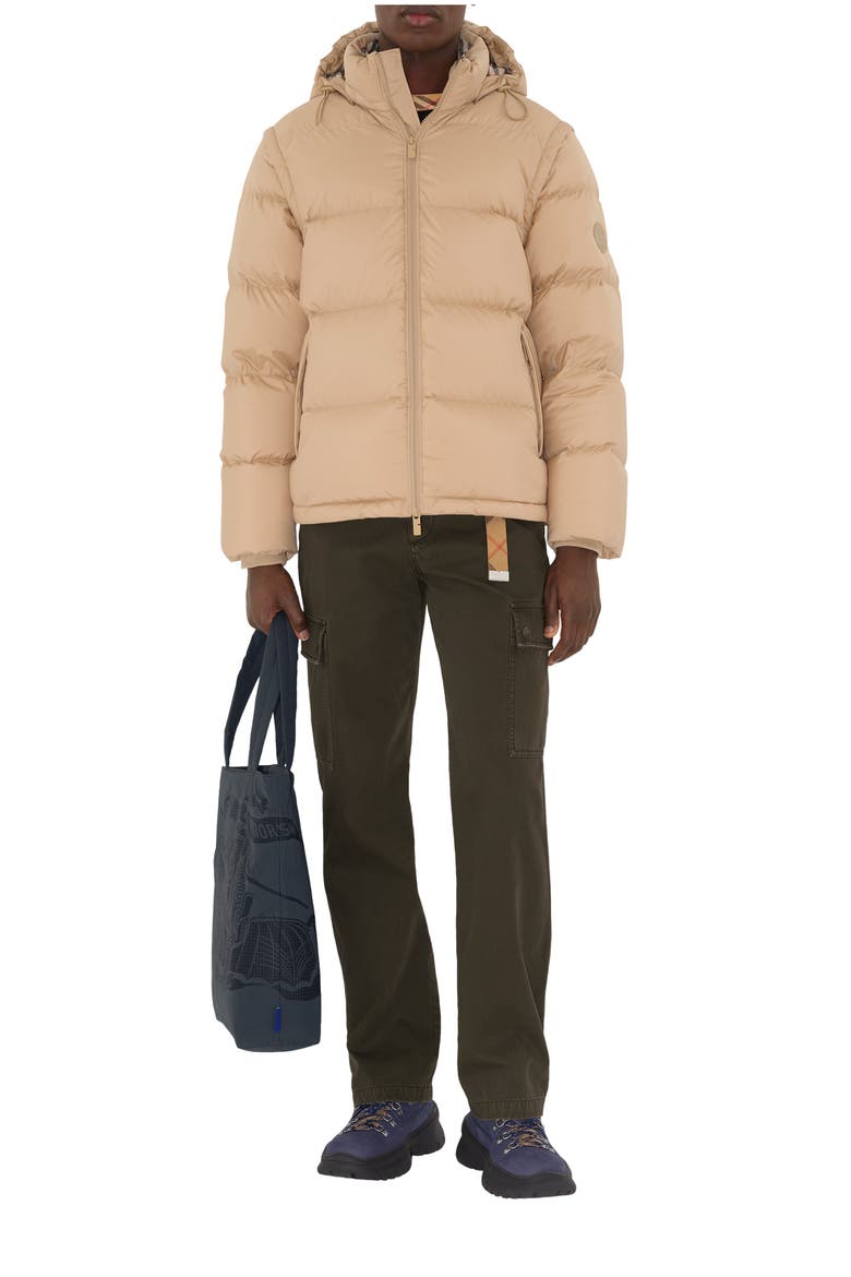 Detachable Sleeve Bideford Puffer Jacket, Main, color, Flax beige