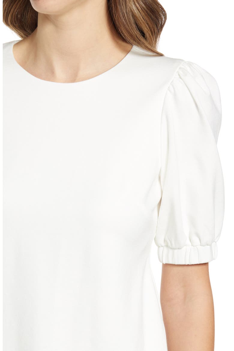 Puff Sleeve A-Line Dress, Alternate, color, IVORY