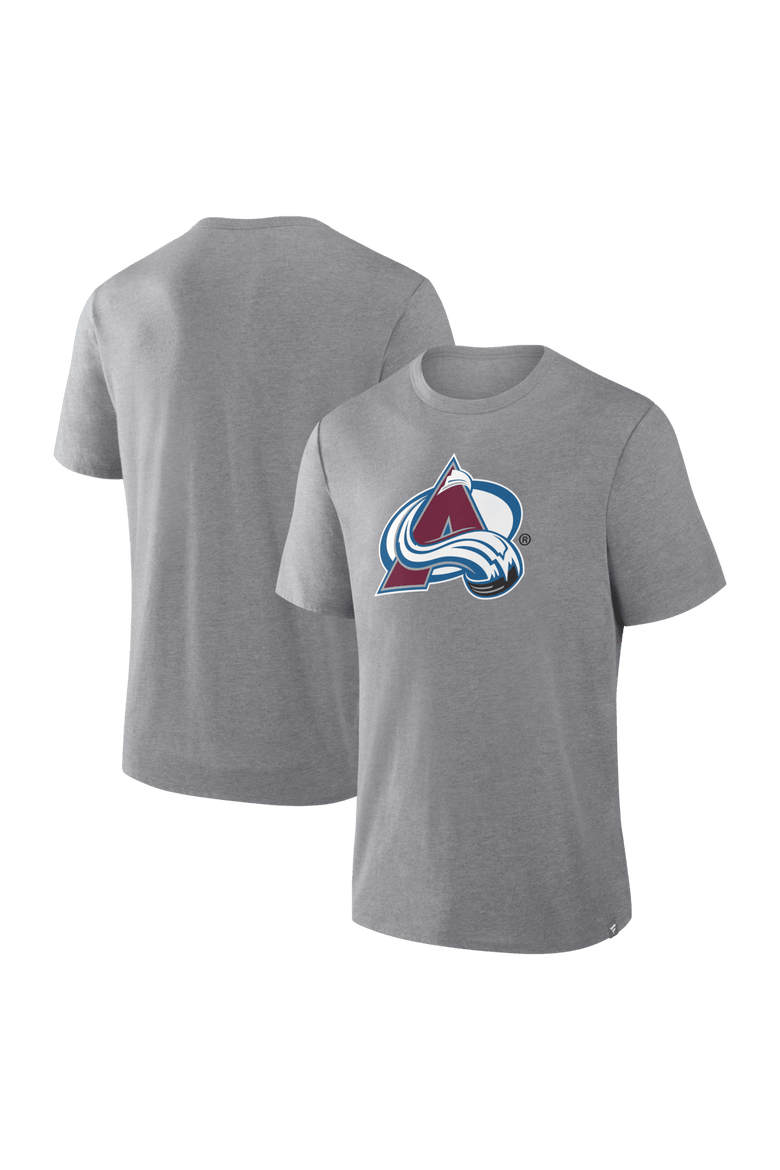 Men's Fanatics Heather Gray Colorado Avalanche Elevated Tri-Blend T-Shirt, Main, color, Heather Gray