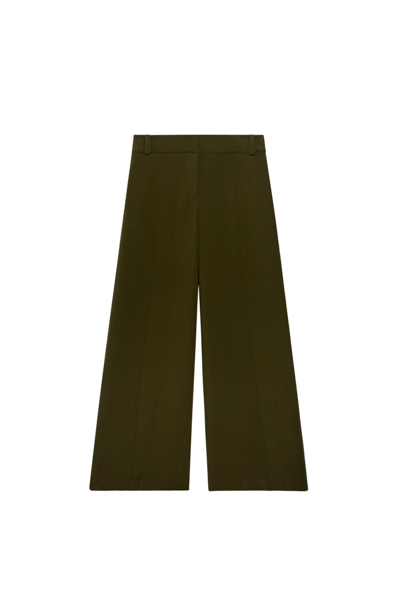 Double Face High Waist Pant, Alternate, color, Moss