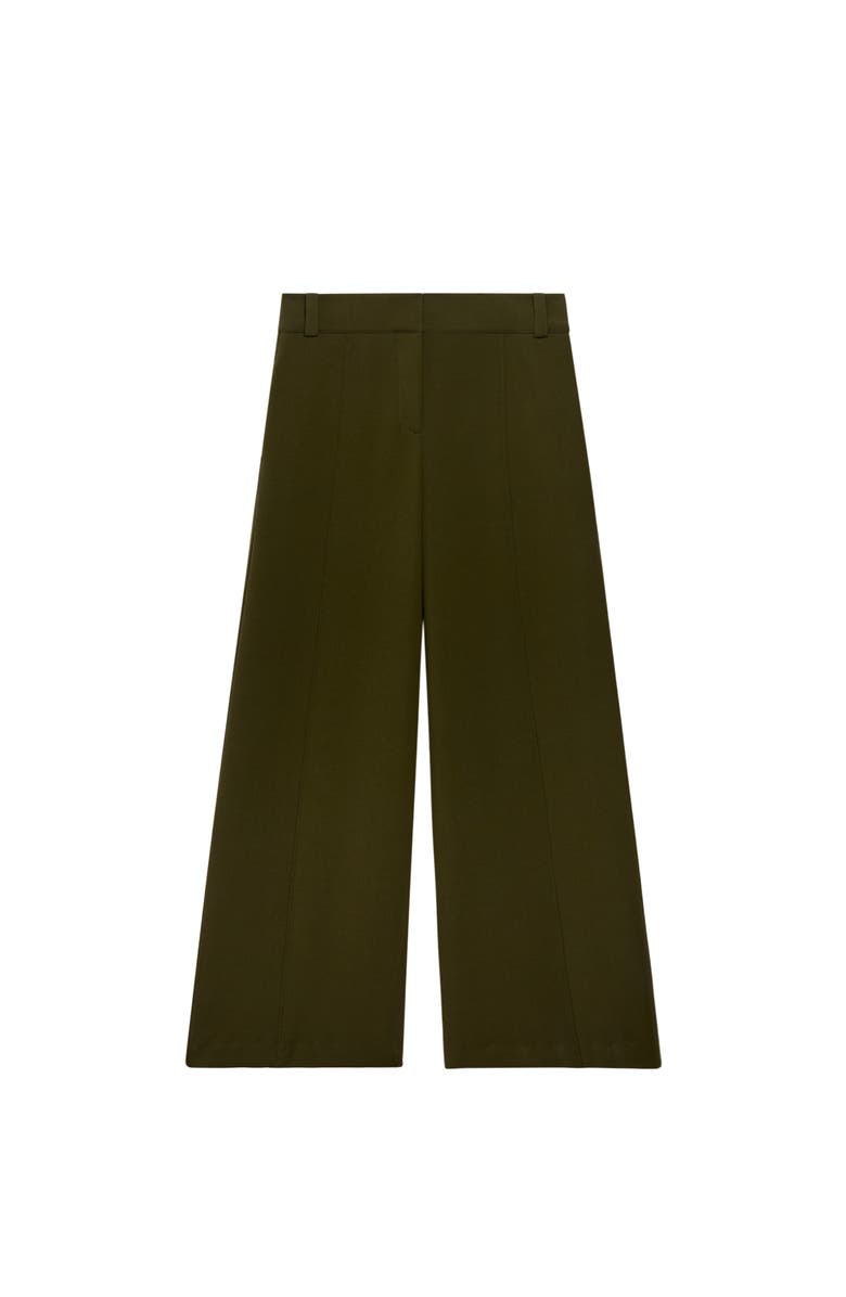 Another Tomorrow Double Face High Waist Pant, Alternate, color, Moss