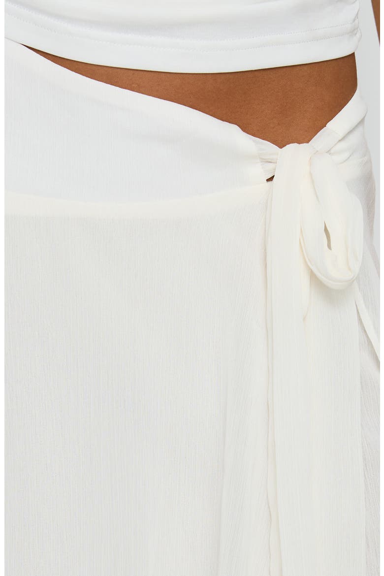 Ophella Tie Waist Tiered Asymmetric Chiffon Midi Skirt, Alternate, color, CREAM