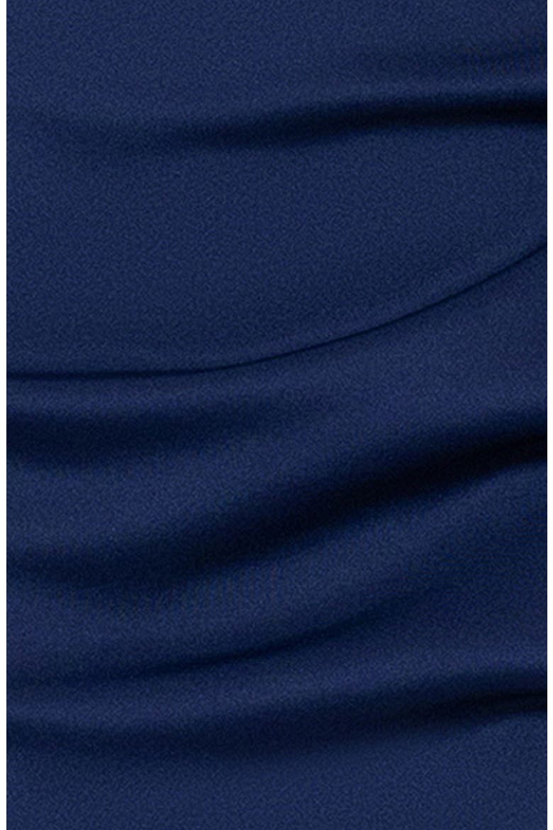 Ruffle Sleeve Scuba Crepe Cocktail Sheath Dress, Alternate, color, NAVY