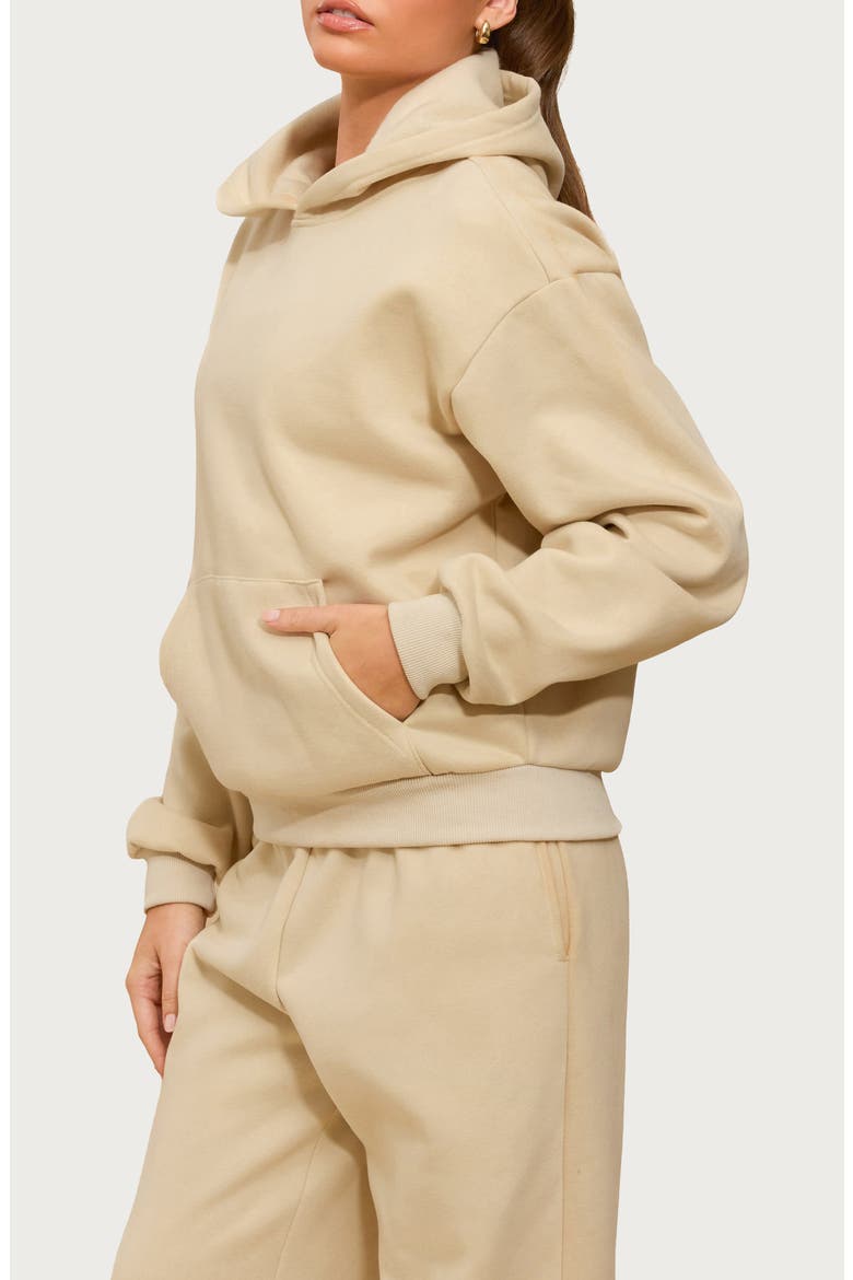 Kyrie Cotton Blend Hoodie, Alternate, color, BEIGE