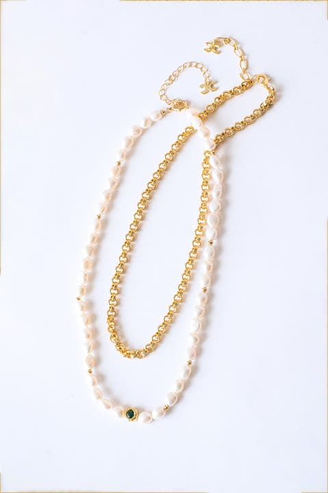 Ella Freshwater Pearl Necklace Set