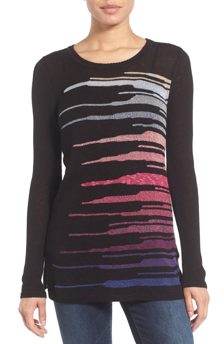 NIC+ZOE 'Speared' Print Lightweight Sweater, Main, color, 