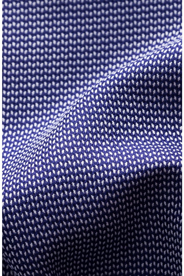 Contemporary Fit Navy Textured Solid Dress Shirt, Alternate, color, BLUE