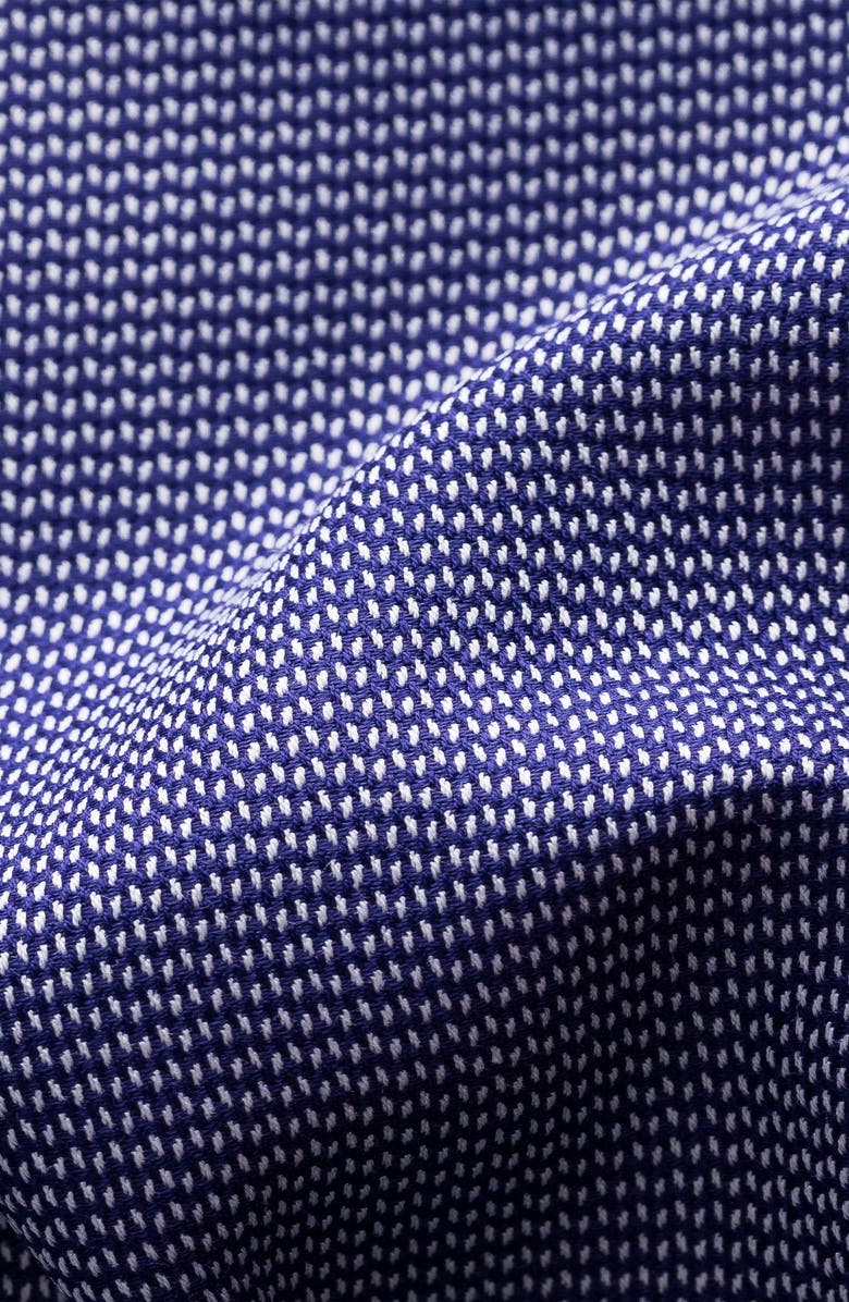 Eton Contemporary Fit Navy Textured Solid Dress Shirt, Alternate, color,