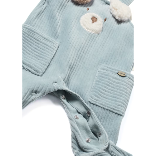 Mayoral Corduroy Teddy Romper In Blue