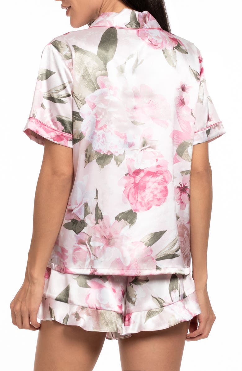 In Bloom by Jonquil Jovie Floral Satin Short Pajamas, Alternate, color, Rosewater