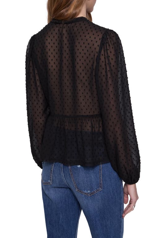 Rebecca Minkoff Sari Pintuck Clip Dot Top In True Black