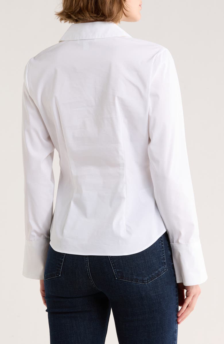 JASON WU Long Sleeve Bow Front Top, Alternate, color, White