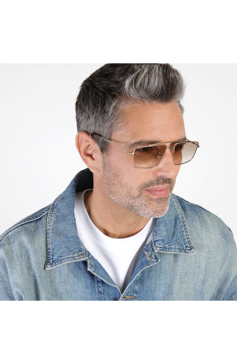 Illesteva Jane Sunglasses, Alternate, color, Matte Black / Olive