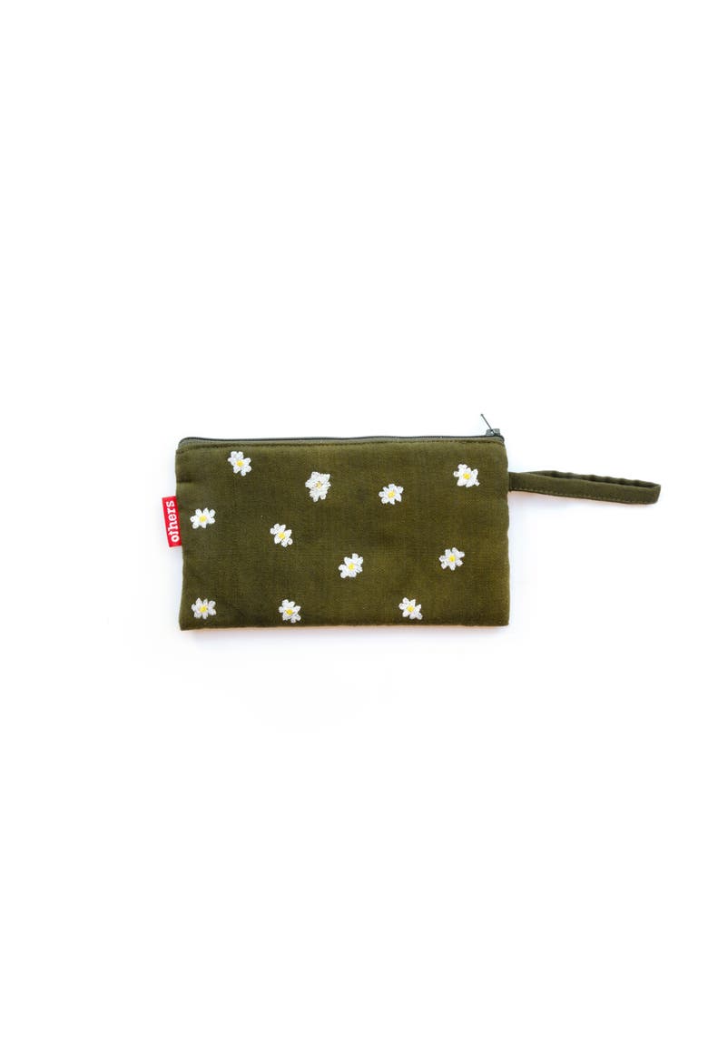 Wristlet Moss, Main, color, Moss/White