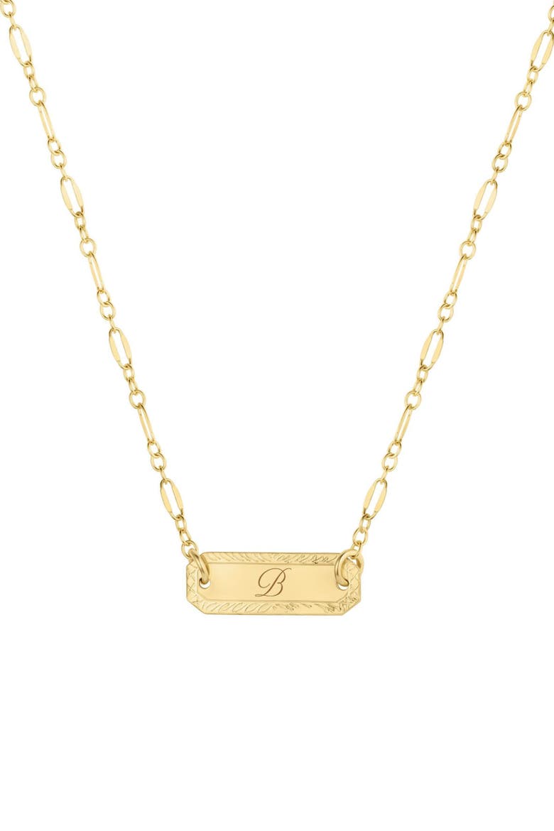 Cora Initial Necklace, Main, color, Gold / B