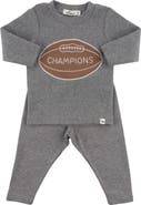 oh baby! Football Patch Long Sleeve Two Piece Set
