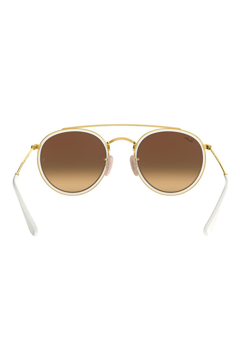 51mm Round Sunglasses, Alternate, color, GOLD TORTOISE