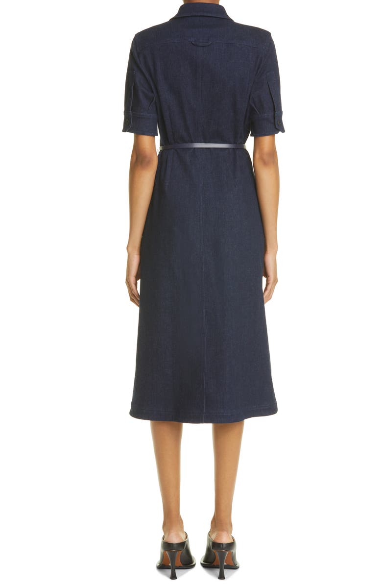Altuzarra Kieran Belted Denim Serge Midi Shirtdress, Alternate, color,