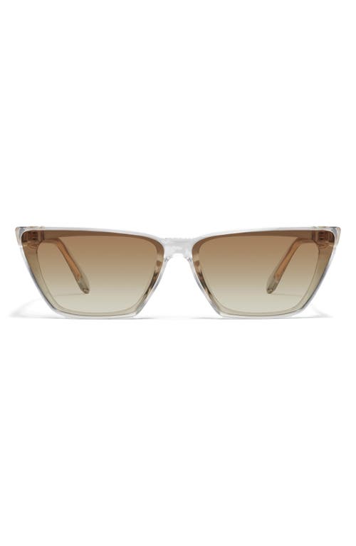 Quay Bad Habit 65mm Oversize Cat Eye Sunglasses In Clear/sepia