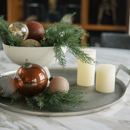 Cg Hunter 20 Inch Faux Evergreen Cedar Branch In Green