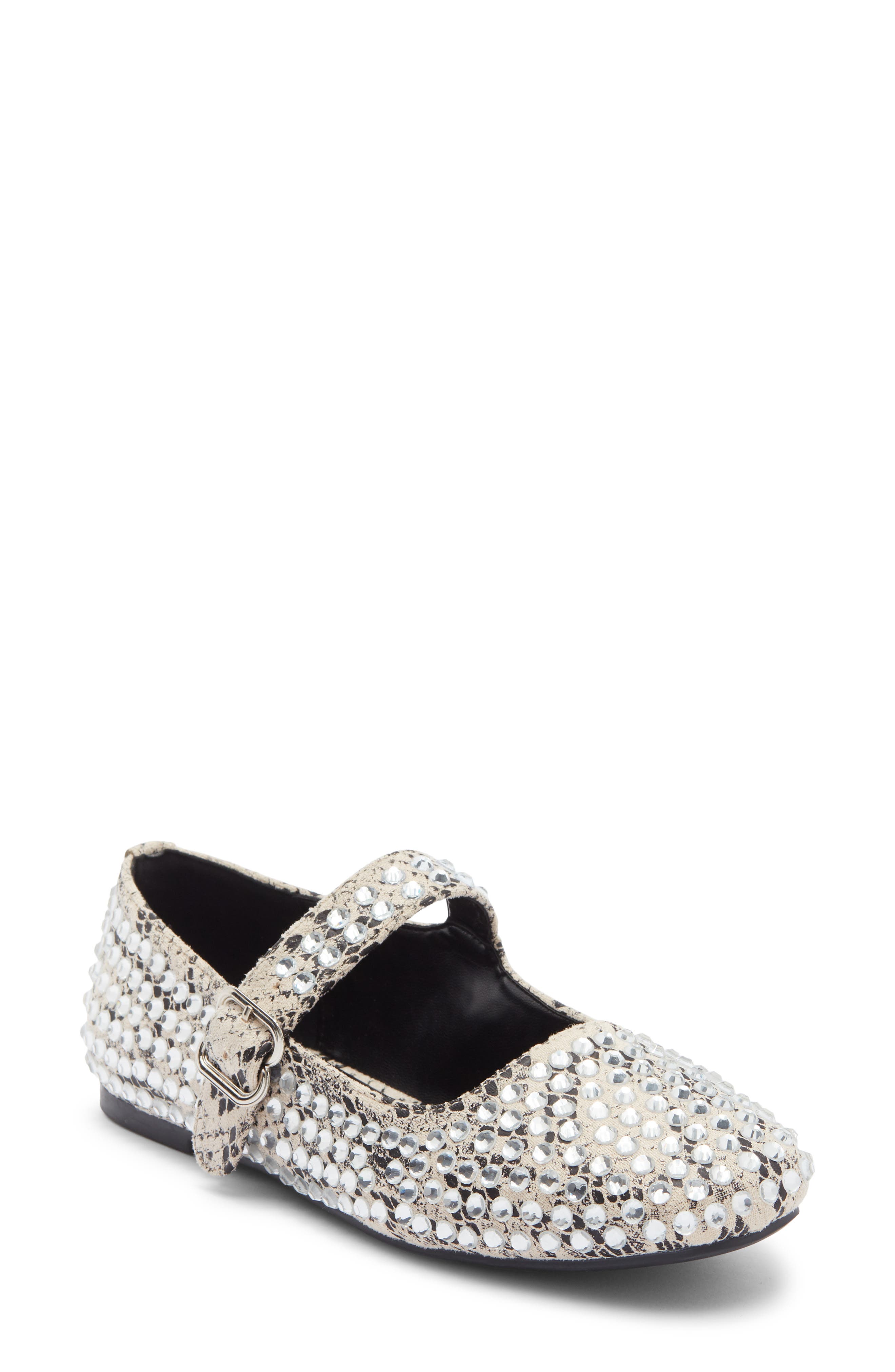 Crystal Embellished Mary Jane Flat