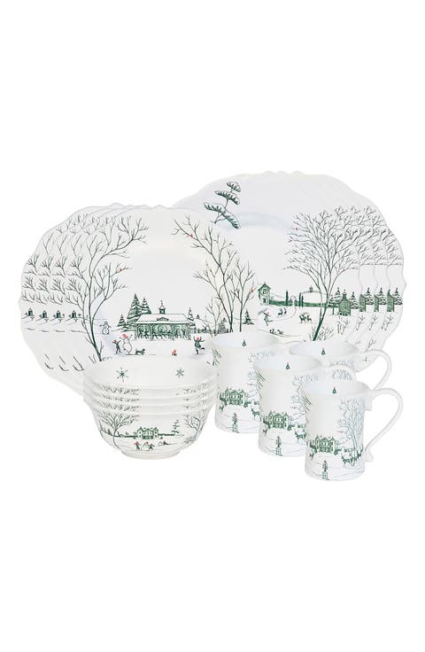 Country Estate Winter Frolic 16-Piece Dinnerware Set