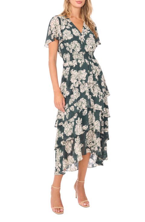 Floral Tiered Midi Dress (Regular & Petite)