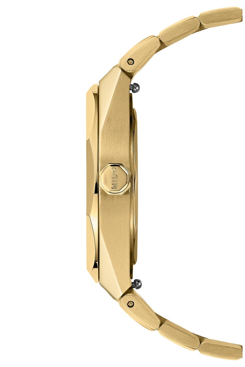 Multifort 8 One Crown Automatic Goldtone Bracelet Watch, 40mm, Alternate, color, BLUE