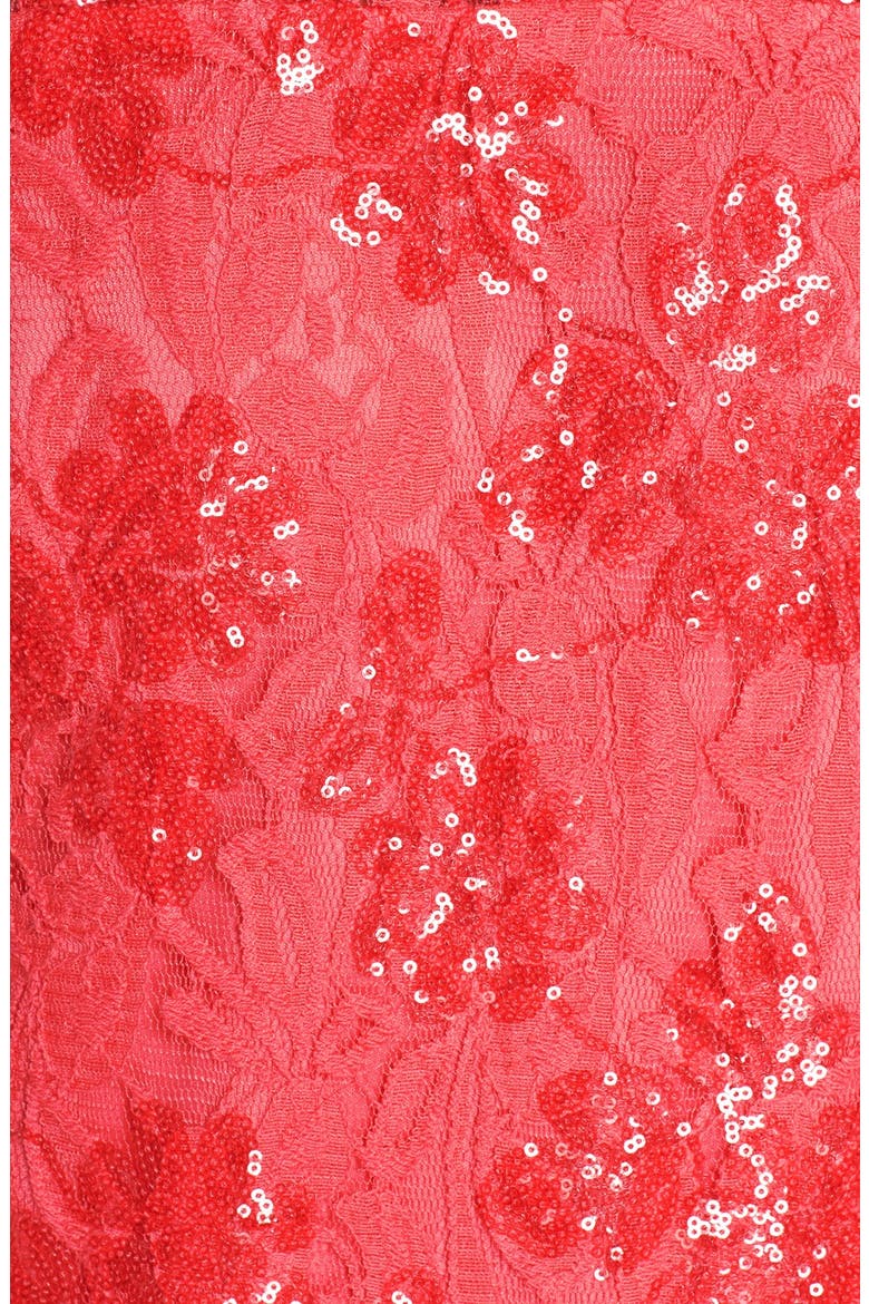 Sequin Lace Shift Dress, Alternate, color, CORAL