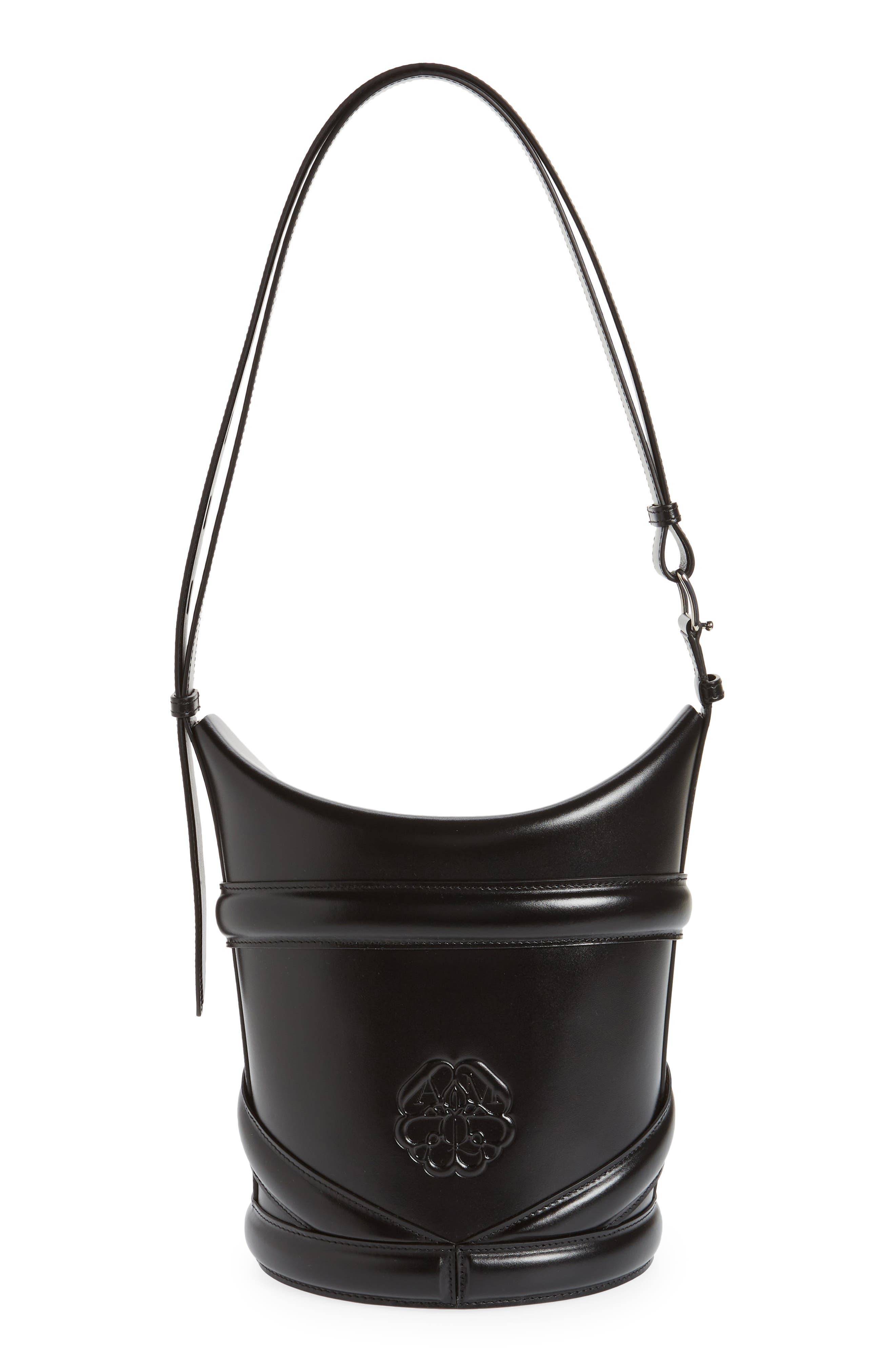 McQueen Alexander McQueen The Curve Leather Bag, Alternate, color, 
