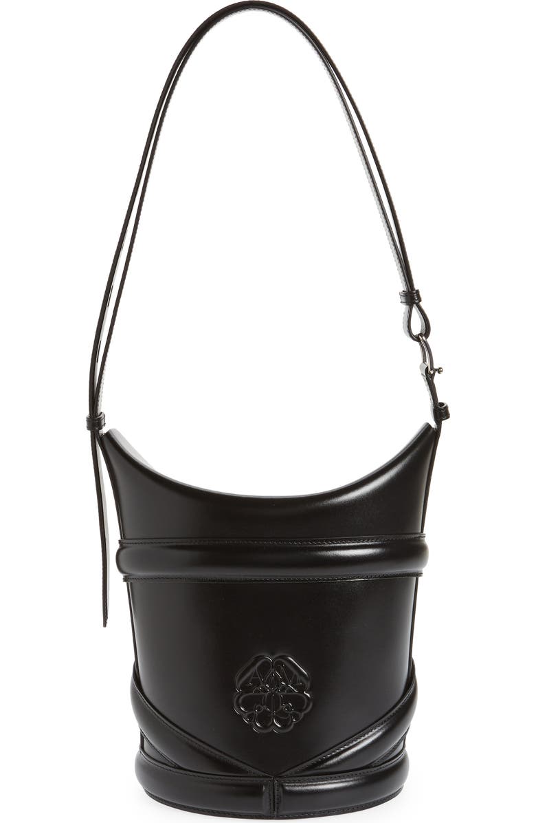 McQueen Alexander McQueen The Curve Leather Bag, Alternate, color,