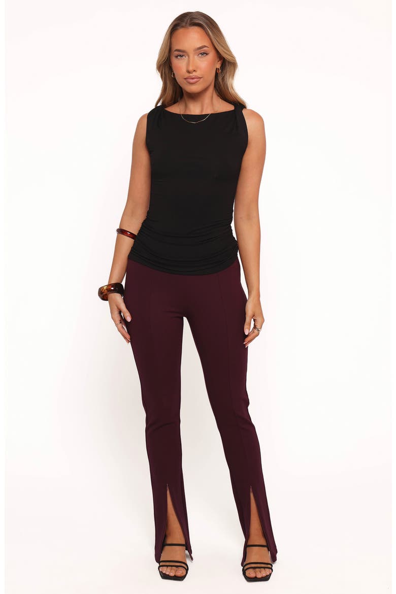 Lainey Twist Shoulder Knit Top, Alternate, color, BLACK