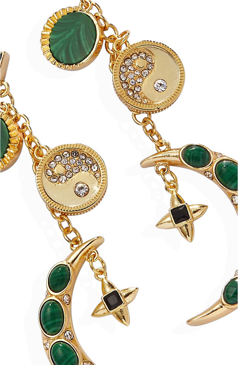 Alex and Ani Statement Earrings, Alternate, color, Malachite