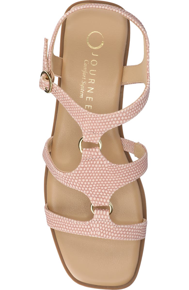 Journee Collection Briley Flat Sandal, Alternate, color, Pink