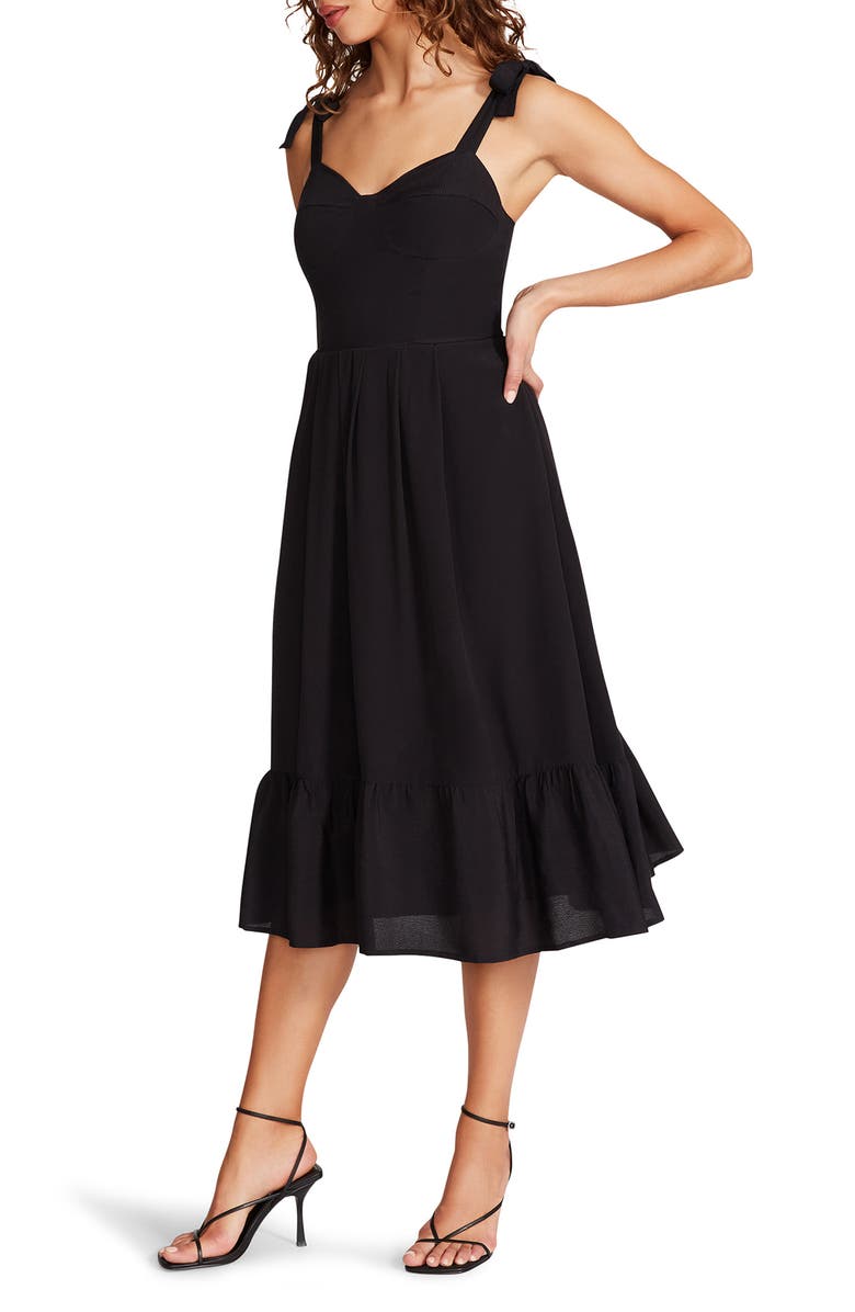 Steve Madden Sophia Rose Tie Strap Midi Sundress, Alternate, color, 