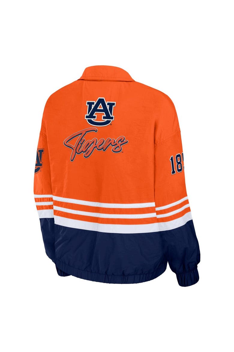 Women's WEAR by Erin Andrews Orange Auburn Tigers Vintage Throwback Windbreaker Full-Zip Jacket, Alternate, color, Orange